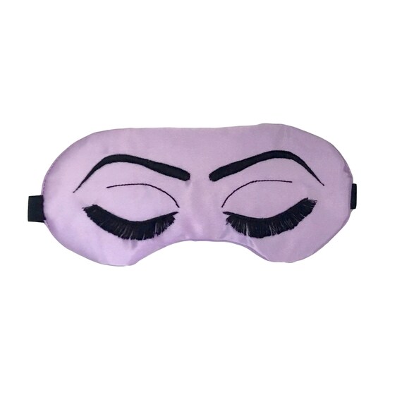 Lavender + Gold or Black Vintage Glam Eyelashes Sleep Mask Il_570xn