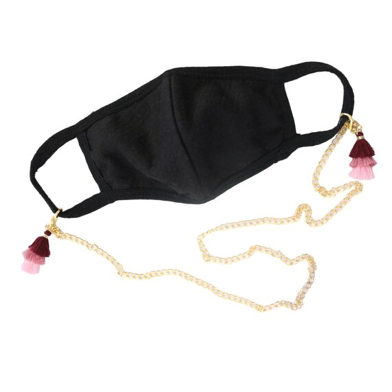 Mask Chain Necklace with Tassels in Wine Il_570xn