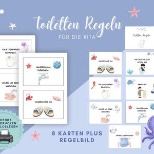 Toiletregels voor de kinderopvang of thuis | Badkamer toilet regels kleuterleidster | Sjabloon voor afdrukken | Controlekaarten en controlebeelden