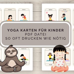 Tarjetas de yoga para niños | Posturas de yoga y asanas (descarga en PDF) | Naipes digitales para niños en edad preescolar.