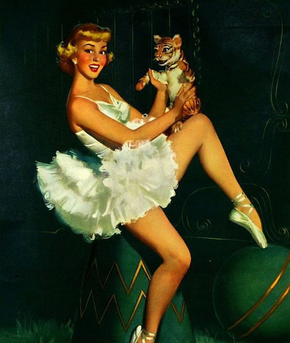Here Kitty Kitty Pin Up Girls & Cats Photo Collection Etsy