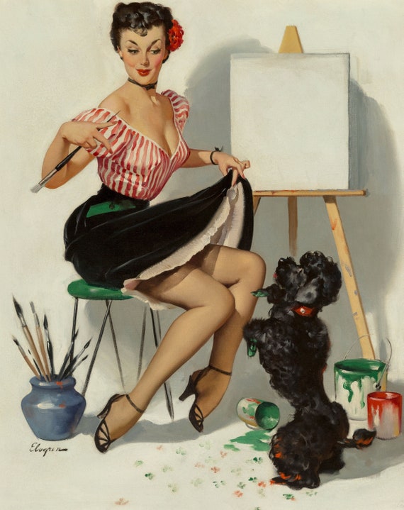 Pretty Painters Painting and Artistic Pin up Girls Photo Etsy