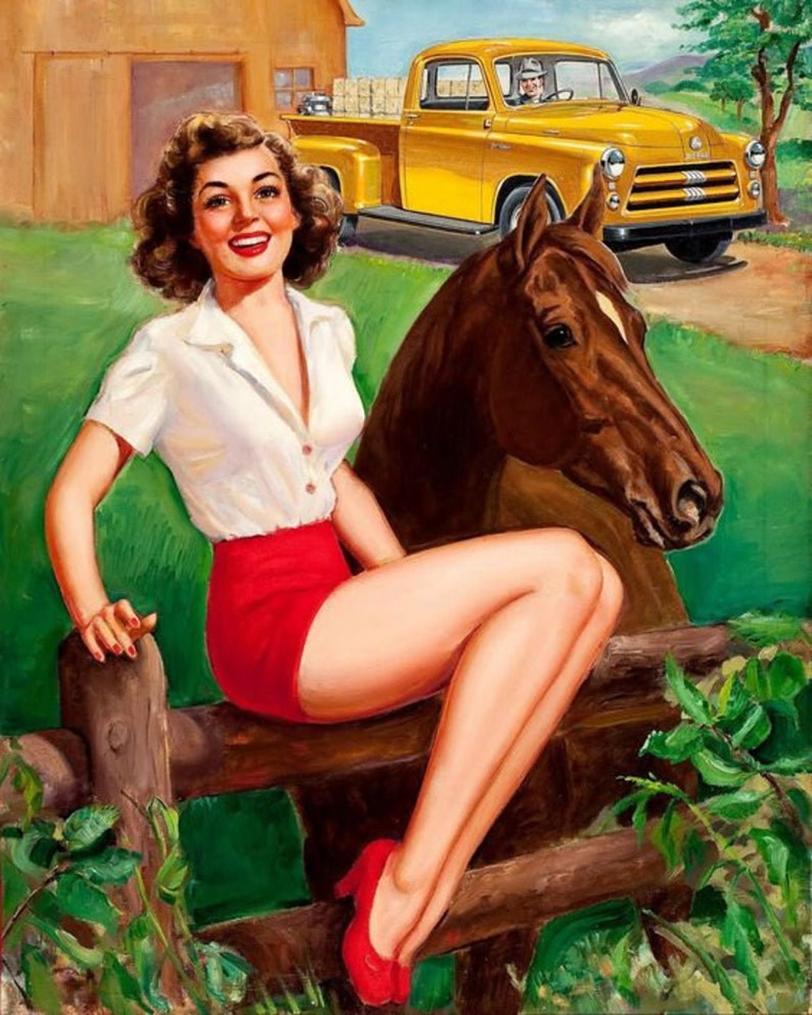 Walt Otto Pin Up Art Best Of Walt Pin Up Girl Photo Etsy