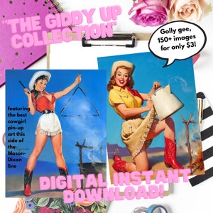 Giddy Up, 150 Farm, Country, & Cowgirl Pin Up Girl Prints, Pin Up Girl, Pin Up Girl Print, Pin Up, Pin Up Illustration, Retro Pinups Art