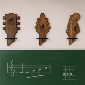 Guitar Wall Hanger,Wooden Guitar Holder,Guitar Wall Mount,Guitar Headstock Holder,Custom Guitar Hook,Electric Guitar Hanger,Guitar Display