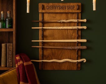 Wand display rack,Wall Mounted Wand Holder,Wizard Wand Display,Magic Wand Holder,Wooden Wand Holder,Wand Rack for Wall,Wand Display Board