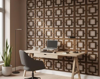 Kit mural d'accent, Panneaux muraux d'accent en bois, Moulures murales, Lambris décoratifs, Panneaux muraux modernes du milieu du siècle, Panneaux d'art mural MCM