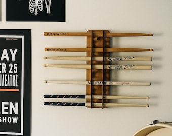 Holz Drumstick Halter, Drumstick Display Regal Wandhalterung, Drumstick Organizer Regal, Drumstick Aufbewahrungsständer, Drummer Geschenk Dekor