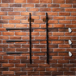 Golf club wall mount rack, Wooden golf display holder organizer, Golf club storage wall hanger, Golf equipment rack for garage