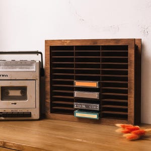 Cassette Tape Shelf, Cassette Tape Display, Cassette Tape Storage Rack, Cassette Organizer, Cassette Tape Stand, Cassette Holder Wall