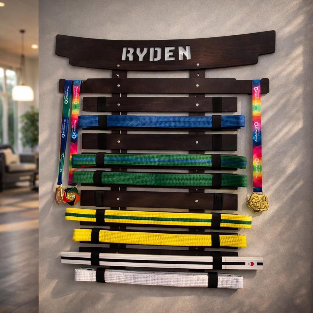 Karate Belt Wall Display Martial Arts Belt Holder Taekwondo Belt Rack karate-belt-wall-display-martial-arts-belt-holder-taekwondo-belt-rack