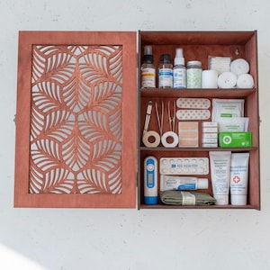 Wall Mounted Medicine Cabinet, Wooden Bathroom Wall Cabinet, Rustic Bathroom Storage Cabinet,Carved Wood Wall Cabinet,Wall Cabinet With Door