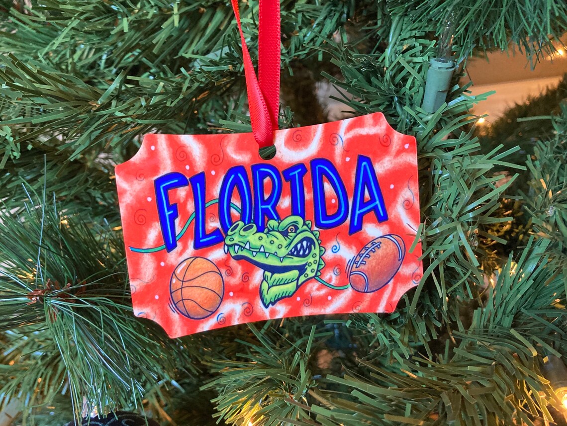 Florida Gators Christmas Ornament Etsy
