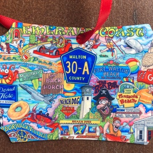 30A/Emerald Coast Metal Christmas Ornament
