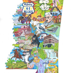 Mississippi Postcards Pack of 15 signed by the artist