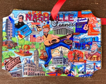 Nashville Tennessee Christmas Ornament