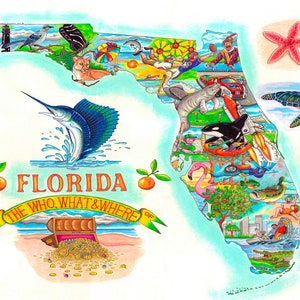 Florida Postcards Bulk package of 50 signed by artist