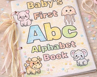 Baby Shower Alphabet Coloring Book | Keepsake Activity (Instant Download)