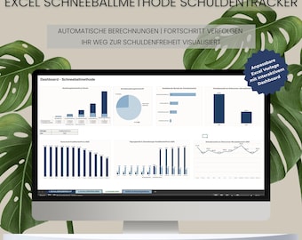 Schulden Schneeball Excel Vorlage / Debt Snowball Tracker & Tilgung