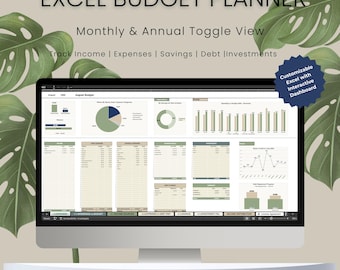 Hoja de cálculo de presupuesto para TDAH / Planificador de presupuesto mensual en Excel / Presupuesto simple / Finanzas personales / Ahorros / Gastos / Seguimiento de deudas