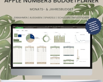 Apfelzahlen Haushaltsplaner | Budget Vorlage & Einnahmen und Ausgaben Tracker für Mac und iPad