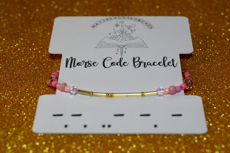 Morse Code Beaded Bracelet: Custom Secret Message Friendship Jewelry - Etsy