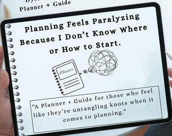 Planner | Executive Dysfunction Planner | Task Paralysis Workbook for Overwhelm