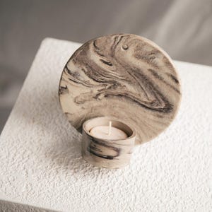 SECONDS Handmade Keramik Kerzenleuchter: Marmor Wabi Sabi Keramik Wanddekor