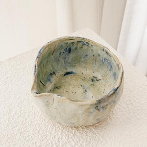 Handmade Ceramic Matcha Bowl with Spout: Pottery Tea Ceremony Cup