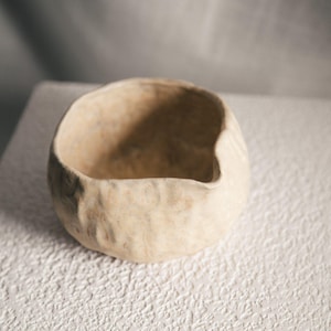 Handmade Ceramic Matcha Bowl with Spout: Pottery Tea Ceremony Chawan