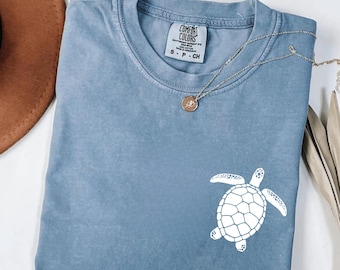 Comfort Colors® Sea Turtle Shirt, Save The Turtles T-Shirt, Beach Shirt, Sea World Shirt, Summer Shirt, Ocean Shirt, Turtle Graphic Shirt