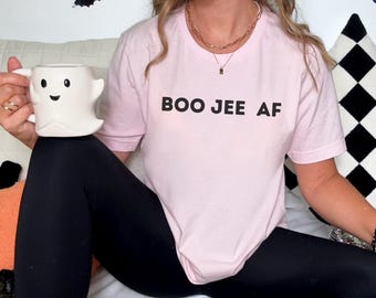Naughty Halloween T-shirt, Humorous Trick or Treat Tee, Sassy Bougie Girl Gift, Halloween Party Fun, Novelty Ghost Themed Shirt