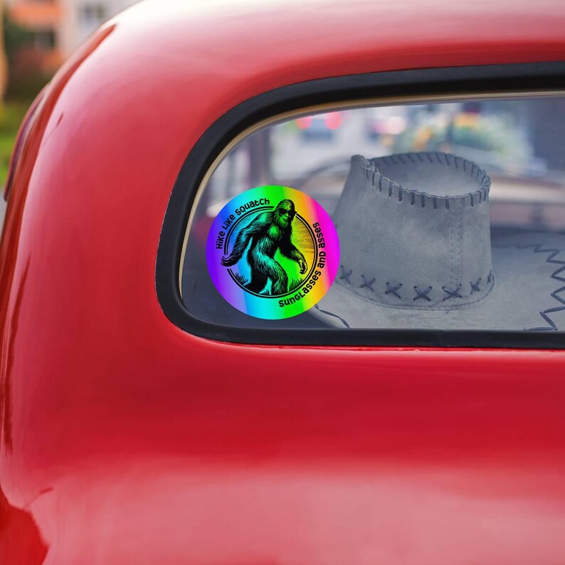 Sasquatch Sticker Hiker Decal "Hike Like Squatch" Sticker image 2