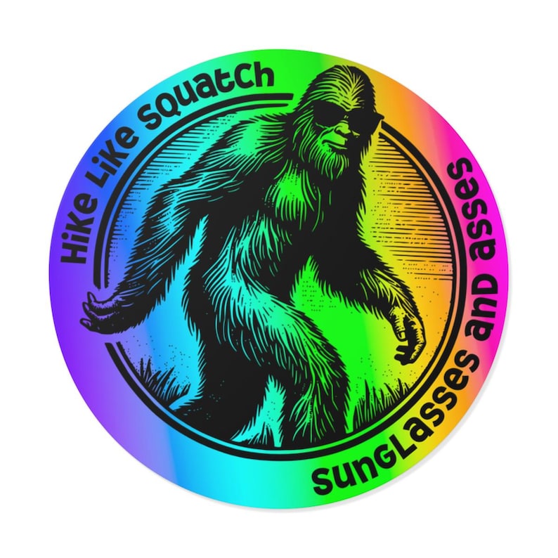 Sasquatch Sticker Hiker Decal "Hike Like Squatch" Sticker image 1