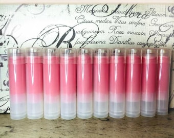 RED TINTED Sweetened Lip Balms in Black or Clear Tubes - Made Fresh Same Day - Fast Shipping -  - Full .15oz Size