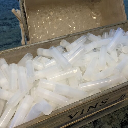50 Clear Round Lip Balm Tubes With Caps .15 Oz MADE in the USA Etsy