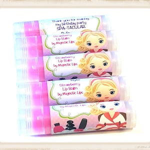 SPA PARTY Personalized Lip Balm Party Favors - Blond Girl