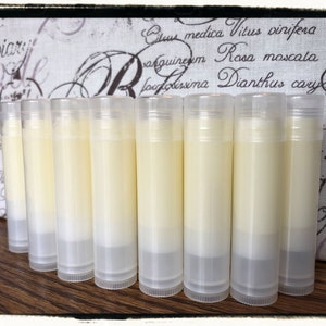 LEMON MERINGUE PIE Flavored Lip Balms in Clear Tubes - Made Fresh Same Day - Fast Shipping - Treenut, Peanut, Gluten, Dairy and Paraben Free