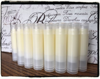 GREEN TEA Flavored Lip Balms in Clear Tubes - Made Fresh Same Day - Fast Shipping -  All Natural