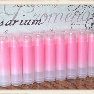 YOU PICK FLAVOR Pink Tinted Sweetened Lip Balms in Clear Tubes - Made Fresh Same Day - Fast Shipping