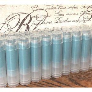 YOU PICK FLAVOR Blue Tinted Sweetened Lip Balms in Clear or Black Tubes - Made Fresh Same Day - Fast Shipping