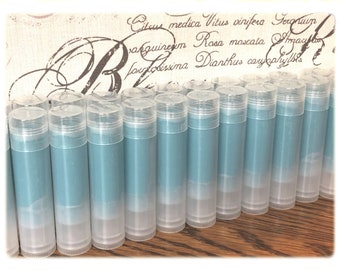 YOU PICK FLAVOR Blue Tinted Sweetened Lip Balms in Clear or Black Tubes - Made Fresh Same Day - Fast Shipping