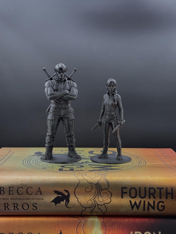 Fourth Wing Figurines | Book Merch | Xaden Riorson | Violet Sorrengail | 3D Printed Booktok | Fantasy | Shelf Decor | Bookish | Collectors