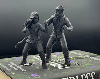 Kai Azer & Paedyn Gray Figurines – Powerless Series by Lauren Roberts, Reckless, 3D Printed, Shelf Art, Book Lover Gift, book merch, bookish