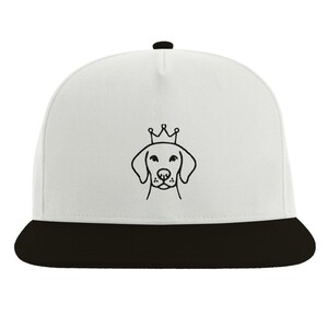 Be More Viz Vizsla Crown Snapback Cap – Embroidered Dog Lover Hat with Paw Prints | Retro Beechfield B660 | Adjustable Unisex Fit
