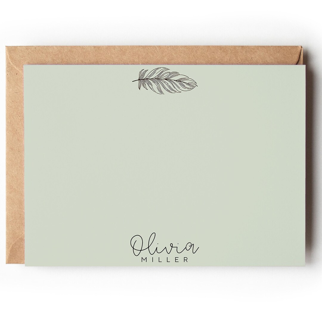 Personalized Floral Notecards: Custom Stationery Set - Etsy