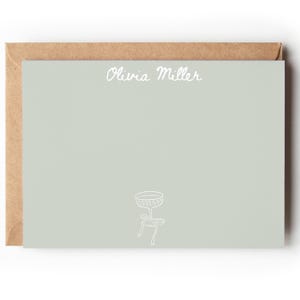Personalized Martini Notecards: Custom Stationery Set