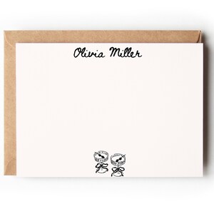 Personalized Martini Notecards: Custom Stationery Set