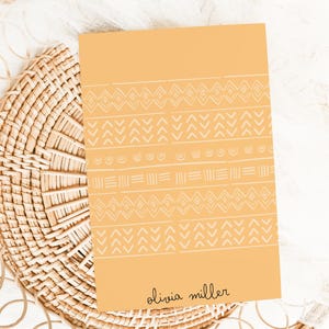 Personalized Post-it® Note Pads with Name, Custom Sticky Notes, Custom Office Gifts, Personalized Stationery, Boho Pattern Notepads