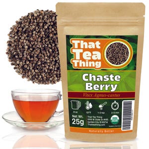 Chaste Berry – Dried Loose Organic Vitex for Hormone Balance, Women’s Health, and Herbal Tea or Tincture, 25g 50g